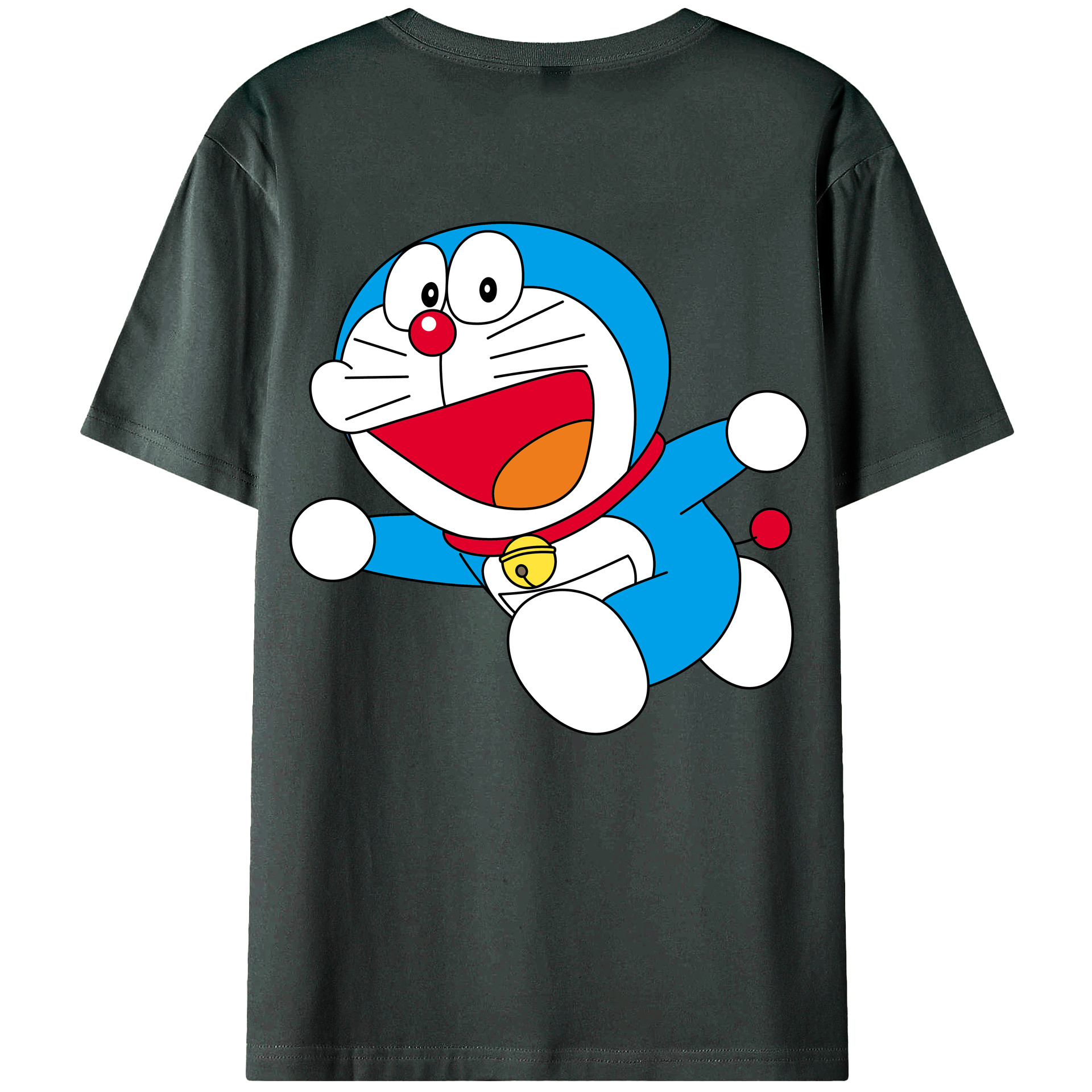 （画像用） ドラえもん Doraemon 綿100％ メンズ半袖Tシャツ（バックプリント） 通気性